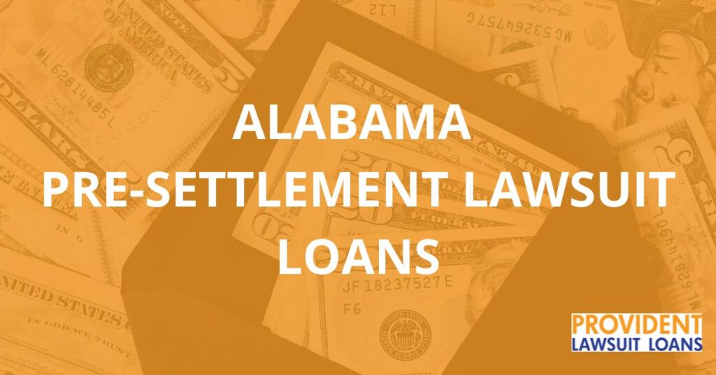 ALABAMA orange white banner Provident Lawsuit Loans