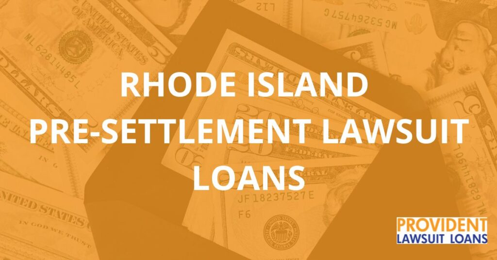 RI pre-settlement lawsuit loans orange banner logo